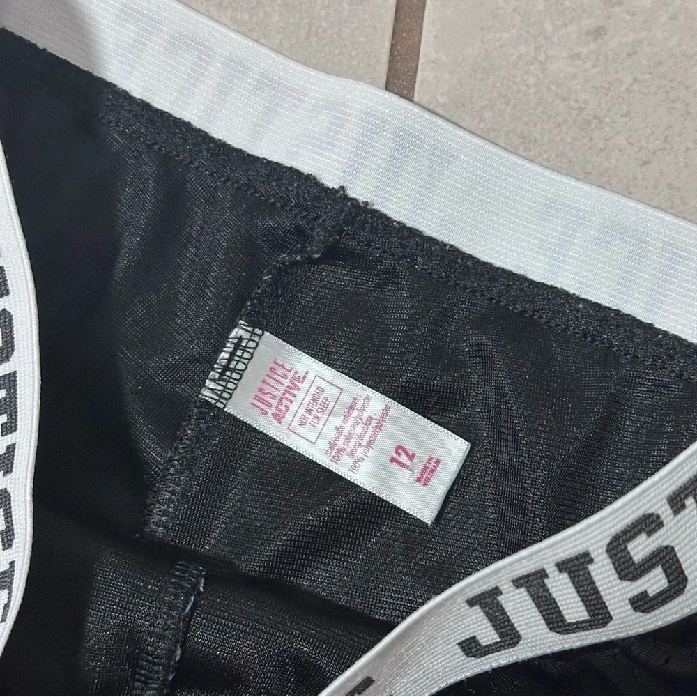 Justice Kids Girls Casual‎ Black Elastic Waist Shorts size 12.